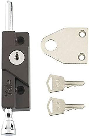 Yale V-8K116-BR Multi-Purpose Door Bolt, Brown Finish, Standard Security, Visi Packed, suitable for hinged and wooden doors