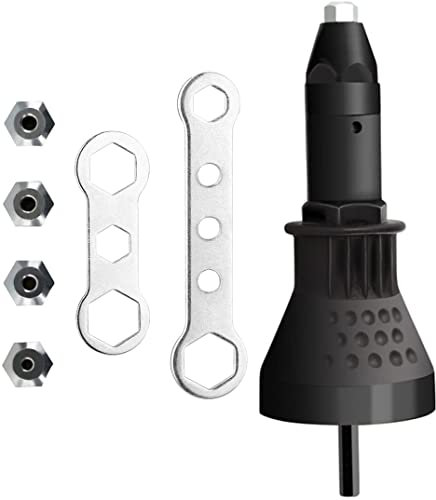 DEKOPRO Rivet Gun for Cordless Drill Riveter Electric Rivet Nut Gun Riveting Tool Cordless Riveting Drill Adaptor Insert Nut Tool