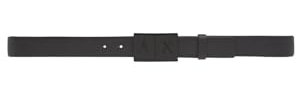 Armani Exchange Men's, Essential, monocolor, square logo, Belt Black, 28