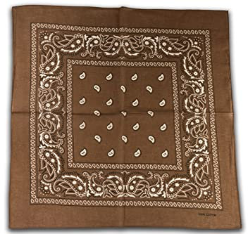fashionchimp Nicki-Halstuch aus 100% Baumwolle im 2er Set, Unisex Bandana, AZO-Frei (Braun)