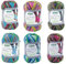 6x 100g Sockenwolle Paket Gründl Hot Socks Simila | Sockengarn für 2 gleiche, identische Socken stricken | 75% Wolle, 25% Polyamid