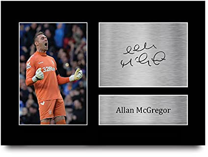 HWC Trading A4 Allan McGregor Rangers Geschenke Gedrucktes signiertes Autogrammbild für Fußballfans und Unterstützer