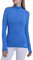 TCA Women's Lightweight Fusion Quickdry Long Sleeve Half-Zip Running Top - Blue Azure Heather, S