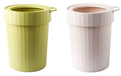 DIANDIAN Papelera Reciclaje Papelera Bote De Basura De Plástico Papelera De Contenedor De Basura con Asas para Baño, Cocina, Oficina En Casa Cubo De La Basura (Color : O)