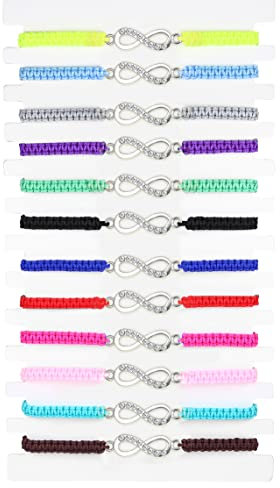 Adramata 12Pcs Freundschaftsarmband Damen Unendlichkeits Baum des Lebens Armbänder Passende Geflochtene Bunte Armbänder Set Verstellbare Stapelbare Handgefertigte Armbänder für Damen Mädchen