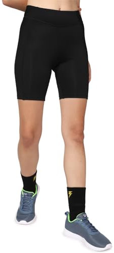 Reebok Damen Yoga Rib Kurze Hose, Schwarz, M EU