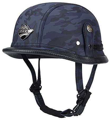 Demi Casque de Moto Jet Moto Casque Bol, Casques Vintage à Face Ouverte ECE Homologué en pour Scooter Chopper, Casque de Moto Demi-Jet 6,XXXL