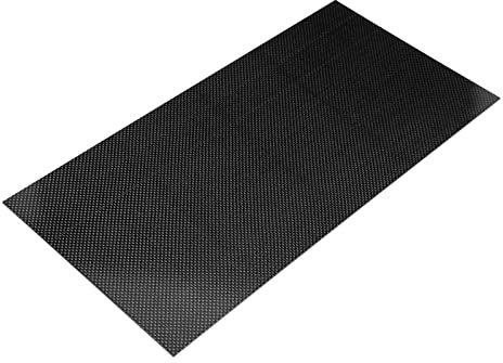 Jiawu Lámina de Fibra de Carbono, Lámina de Placa de Fibra de Carbono de Superficie Brillante de Sarga 3K, Lámina de Panel de Fibra de Carbono Tablero de Fibra de Carbono(200x400x2,0 mm)