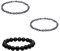 2 bracelets de cheville magnétiques noirs et 1 bracelet de cheville en obsidienne, bracelet de cheville perlé, bracelet simple et élégant, cadeau pour homme et femme, bracelet personnalisé pour femme