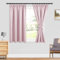 DWCN Vorhänge KücheBlickdicht Kräuselband mit Vorhang-Krawatten, Vorhänge Dunkel Thermogardine Verdunkelung, Wärmeisolierend Thermovorhang für Schlafzimmer, 137x167cm(HöhexBreite), Blush Pink, 2er Set