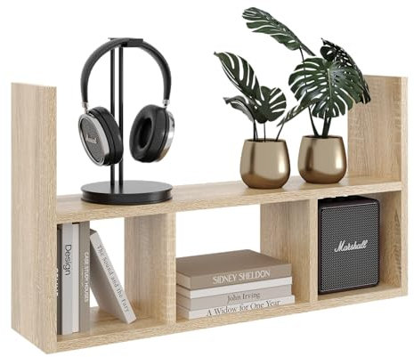 KUBUTKU Wandregal 45x78x18 Hängeregal Mordern Design Schweberegal für Wohnzimmer Schlafzimmer Büro und Küche (Sonoma)