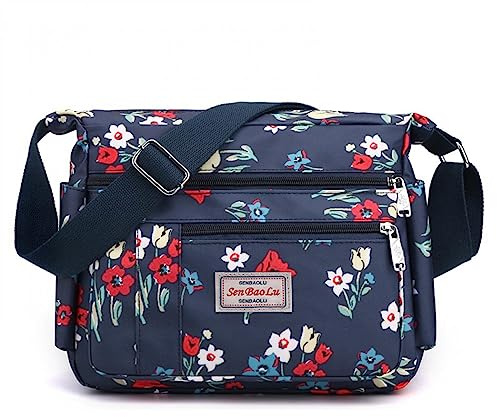 YYW Umhängetasche für Damen, mehrere Taschen, lässig, Nylon, wasserdicht, groß, leicht, für Reisen und den täglichen Gebrauch, Taglia unica