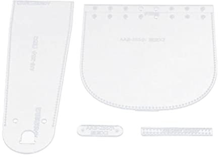 Luzhengyang 4 Stück/Set Acryl Einkaufstasche Muster Form Schablone Vorlage Set Leder