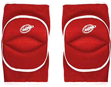 Morale Sport ginocchiera pallavolo con imbottitura snodata e foro posteriore (Small, Rosso)