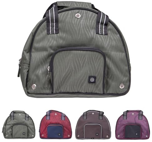 NETPROSHOP Modische Reithelmtasche, Helmtasche aus Wasserabweisendem Turnout-Stoff, Farbe:Botanista