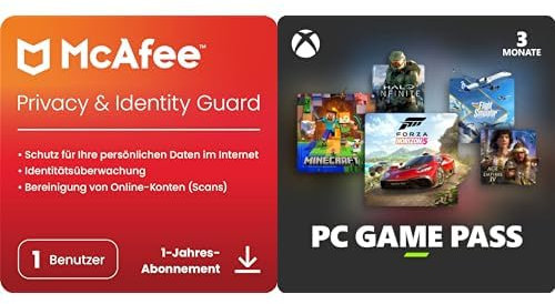 McAfee Privacy & Identity |12 Monate | & Xbox Game Pass for PC |3 Monate Mitgliedschaft|