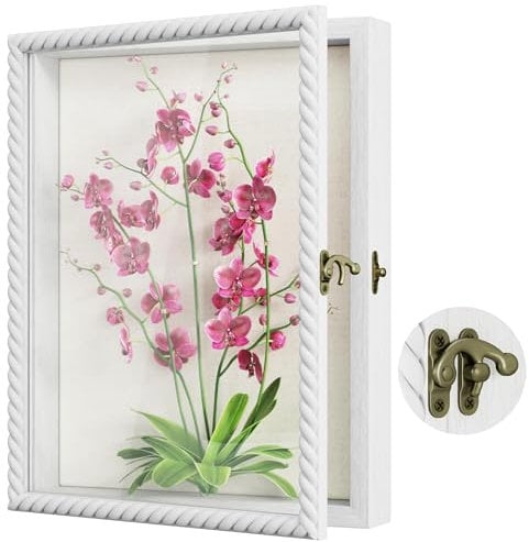 Alsonerbay Bilderrahmen Zum Befüllen 3d Bilderrahmen 28x35cm Drallform，Objektrahmen Schattenbox mit Glasscheibe Befüllbarer Bilderrahmen für Hochzeit Taufen Reisen Geburtstag Weiß