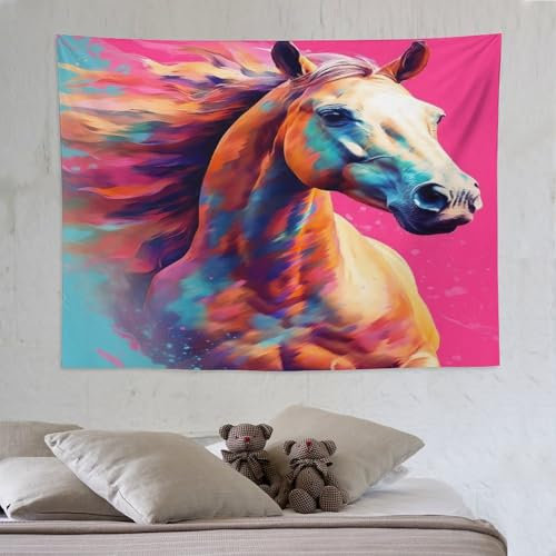 Pferd Wandteppich Wandbehang Home Decor,Wandkunst Für Zimmer,Wandtuch Tapisserie,Wanddekoration,Wandkunst 150×200cm