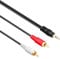 5FT Long 3.5 mm to 2 RCA Stereo Cable Audio Cord Compatible with Bose Solo 5 TV Soundbar Sound Home Theatre Bar System Solo5 & Companion 15 20 QC2 QC15 2 II 3 Series III PC Speakers Multimedia Speaker