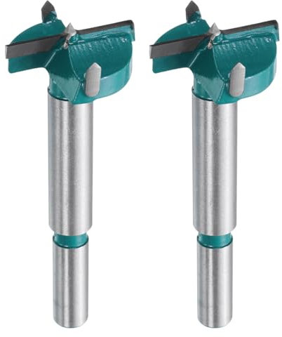 QUARKZMAN Forstnerbohrer 28mm 2stk Runder Griff aus Kohlenstoffstahl, Länge 78mm Universelle und Hochwertige Holzbohrer, Blaugrün