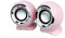 LElgqceu Computer Speakers for PC Laptop Speakers USB 3.5mm Wired Music Playback Stereo HiFi with Microphone for Laptop TablePC, Pink