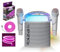 Ibiza - Set di altoparlanti portatili con batteria Bluetooth Karahome WH 120 W USB SD 2 microfoni - Illuminazione LED effetto neon flessibile - Festa