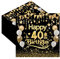 Servietten 40. Geburtstag,40 Stück Schwarz Gold Serviette 40 Geburtstag Mann,Tischdekoration Papierservietten für Mann Frau Geburtstag Feiern Party Jubiläum 33x33cm