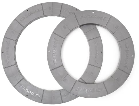 Potect invisible alternative to plant pot feet. Pack of 2 | 250mm & 300mm | 100% Recyclable | Protects your plant pots | Made from Recycled materials