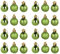 36 Stück Weihnachtskugeln Set Weihnachtsschmuck Ornamente, Bruchsichere Glitzer Bunt,3cm Mini Goldene Kunststoff Christ Baumkugeln Weihnachten draußen Weihnachtsdeko (A-b, One Size)