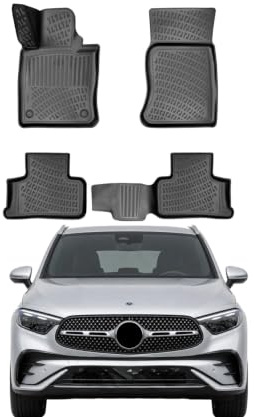 RIZLINE 3D Fussmatten für Mercedes GLC X254 ab 2022 | Gummimatten aus TPE Gummi, Passgenau, Wasserdicht, Hoher Rand, Rutschfest, Leicht zu Reinigen