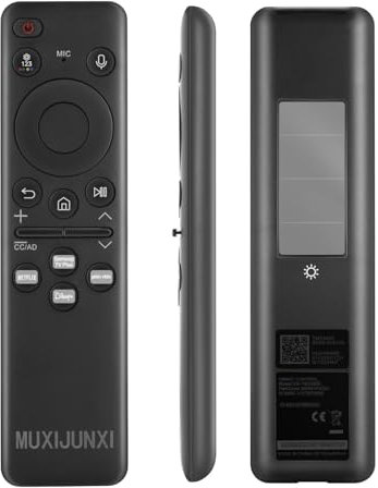Solar Powered Replacement Remote for Samsung remote BN59-01432A Super Capacitor No Battery Needed Compatible with Smart TVs Streaming Shortcuts