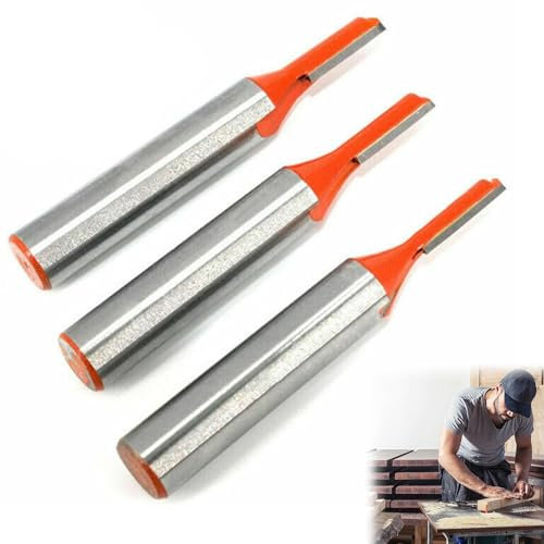 Herramientas de Fresado para Carpintería,Fresa de Ranura,Fresas con Punta de Carburo,Brocas Rectas de una Sola Flauta,Cortadores de Ranura de Vástago,Juego de Fresas Rectas para Madera