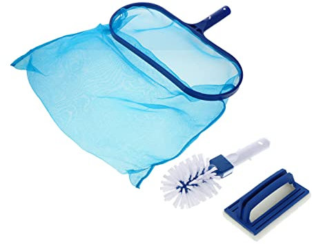 BESPORTBLE Kit De Brosses pour Piscine Et Écumoire à Nettoyeur De Piscine avec à Mailles Fines pour Ramasser Débris Adapté Sol Et Enterrées