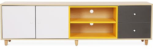 Iconik - Mueble para TV de madera escandinavo, diseño escandinavo, multicolor