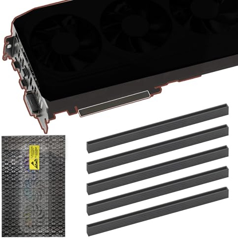 YIMATEECO PCIE X16 Schutz PCI Express X16 Stecker Abdeckungen Kappen Grafikkartenschutz Staubdichte Kappe mit Antistatischer Tasche, Aufkleber für den Transport von Grafikkarten (5er-Pack)
