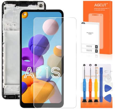 Display LCD für Samsung A21s Bildschirmersatz für Samsung Galaxy A21s A217 SM-A217F SM-A217M 6,5 LCD Bildschirm mit Rhamen Touchscreen Digitizer Assembly mit Werkzeugen, Nicht für A21