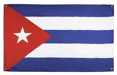 AZ FLAG Bandera Cuba 150x90 cm con 4 ojales, Pabellón Cubano para balcón o pared