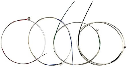 Viola-Saiten, komplettes Set (A-D-G-C), Stahl, Nickel-Chrom-Wicklung mit vernickeltem Kugelkopf für 1.-4. Bratsche