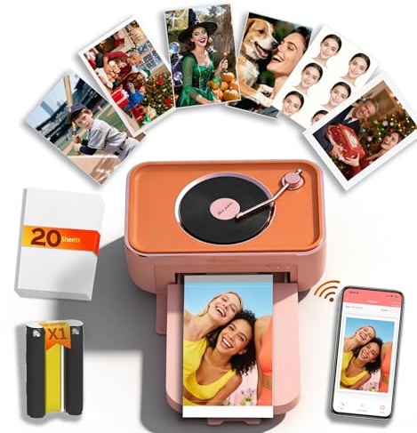 PRT 4x6 Photo Printer, Picture Printer for Phone with 20 Sheets & 1 Ribbon