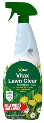 Vitax Lawn Clear Weed Killer Concentrate 250ml & RTU 750ml, 4L Kills Weeds Not Grass Fast-Acting For Lawns, Flowers & Veg Selective Broadleaf Weed Control Lawn Care Solution (750ml RTU)