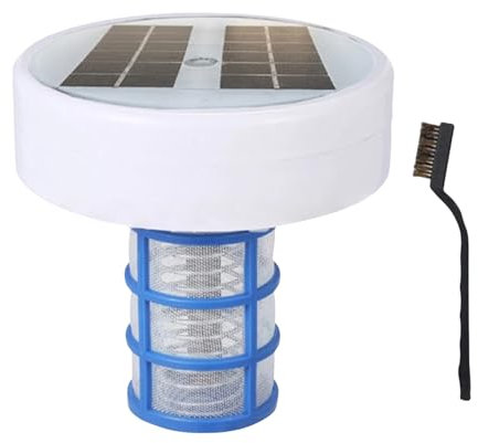 Ionizador de piscina solar, purificador de agua con ionizador de cobre, mineral flotante, luz LED multicolor, conmutación automática, limpiador de piscinas para spas de agua salada de agua