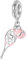 Ciondolo a forma di racchetta da tennis in argento sterling 925, con palla rosa, per bracciale Pandora
