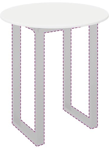 vidaXL Table Top White 70 x 70 x 1.5 cm Engineered Wood, A Stylish, Round Garden Table Top for Outdoor Dining, Modern Terrace Furniture, Durable Engineered Wood Design Surface