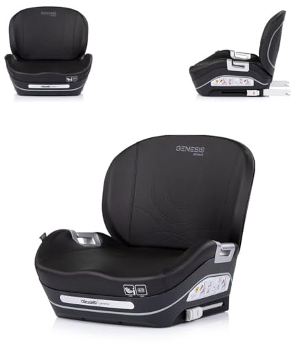 Chipolino Sitzerhöhung Genesis Smart i-Size 125-150 cm Isofix Kühlung Heizung schwarz