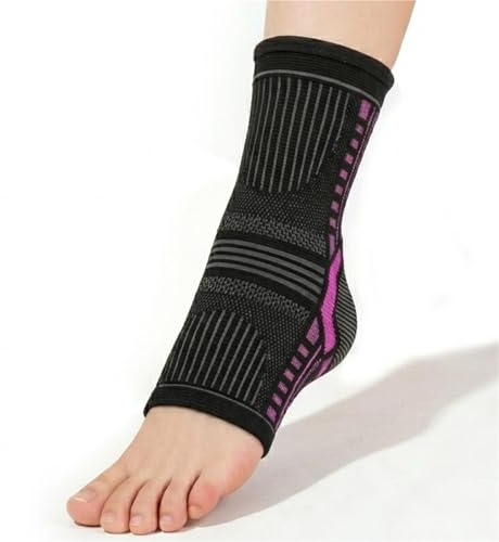 Sprunggelenkbandage Knöchelbandage Kompression Fußgelenk Bandage für Sport Laufen Wandern Basketball Rutschfest Atmungsaktiv Sprunggelenkschoner Herren Damen(Blue,L)