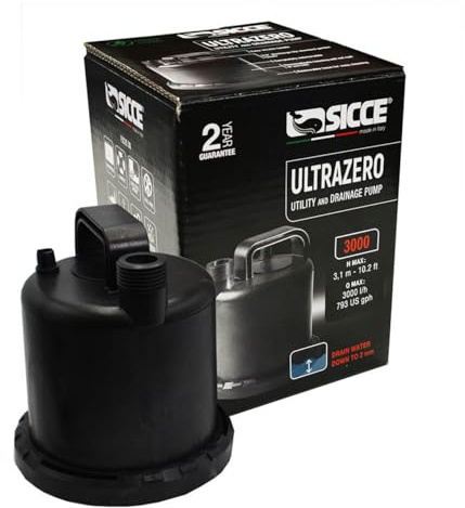 Sicce Ultra Zero Pompe submersible à faible niveau