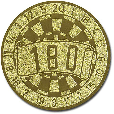 Dart-Pokalemblem '180' Gold