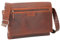 ALMADIH Leder Umhängetasche MIO Premium Rindsleder BD viele Fächer für schmale A4 Ordner Ledertasche Aktentasche Messenger Unitasche Schultertasche Freizeittasche Herren Damen braun (MIO deluxe)