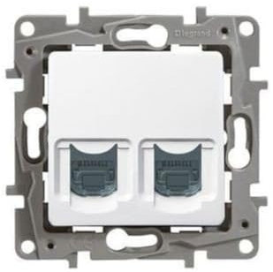 Legrand connecteurs RJ45 775762 – Galea Double prise RJ45 C5E UTP