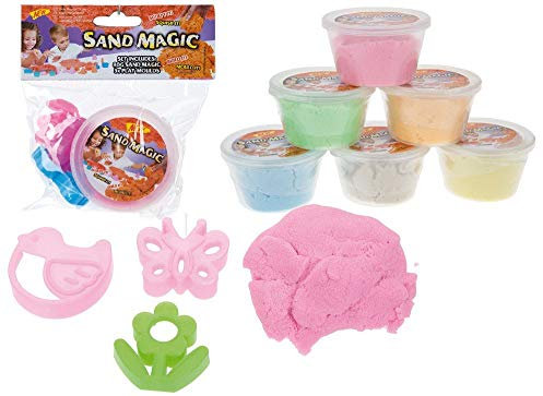 PMS 80 g magischer Sand und 3 Mini-Förmchen (1 Becher)
